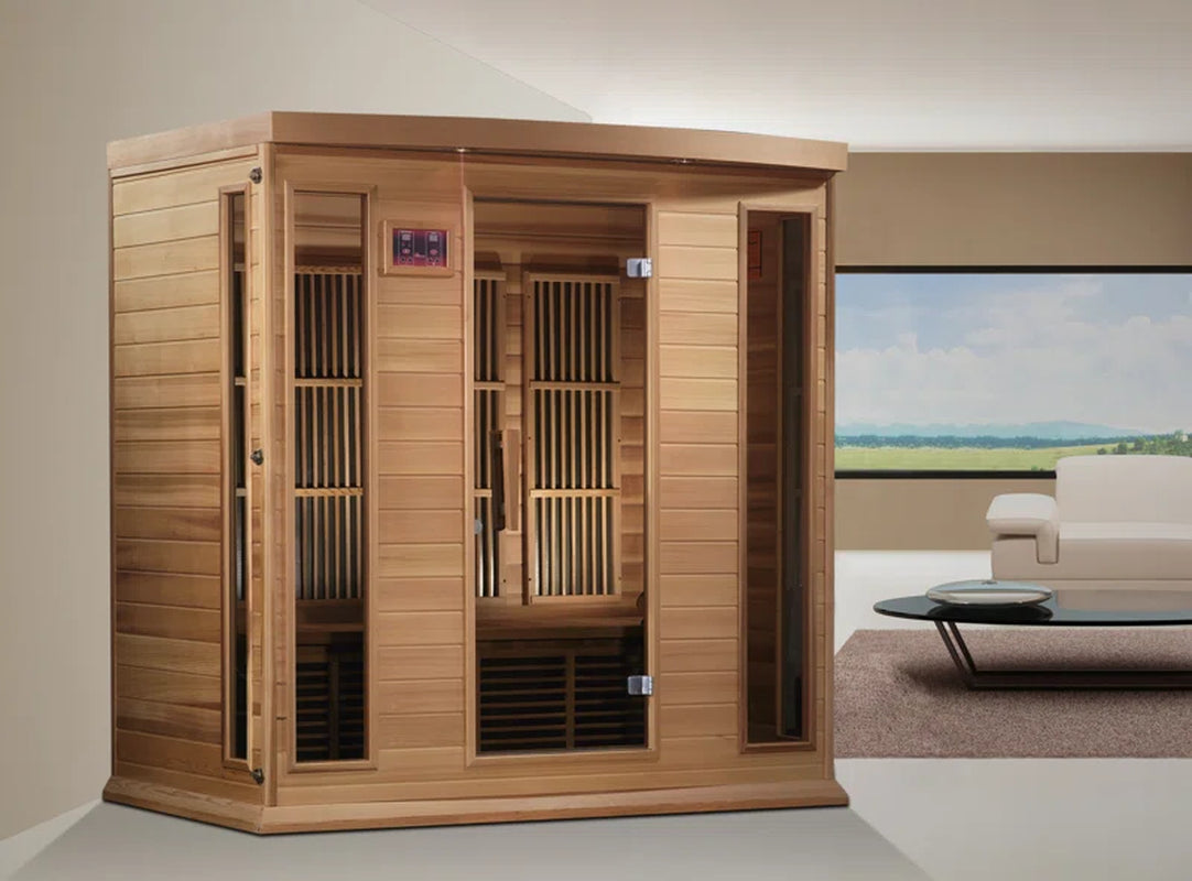 Maxxus 4 - Person Bluetooth Compatible FAR Infrared Sauna in Hemlock
