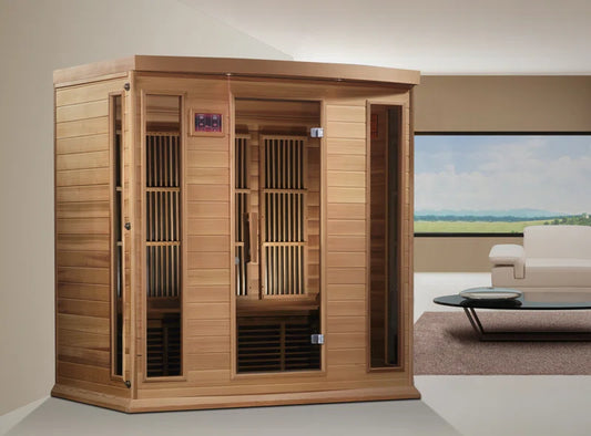 Maxxus 4 - Person Bluetooth Compatible FAR Infrared Sauna in Hemlock