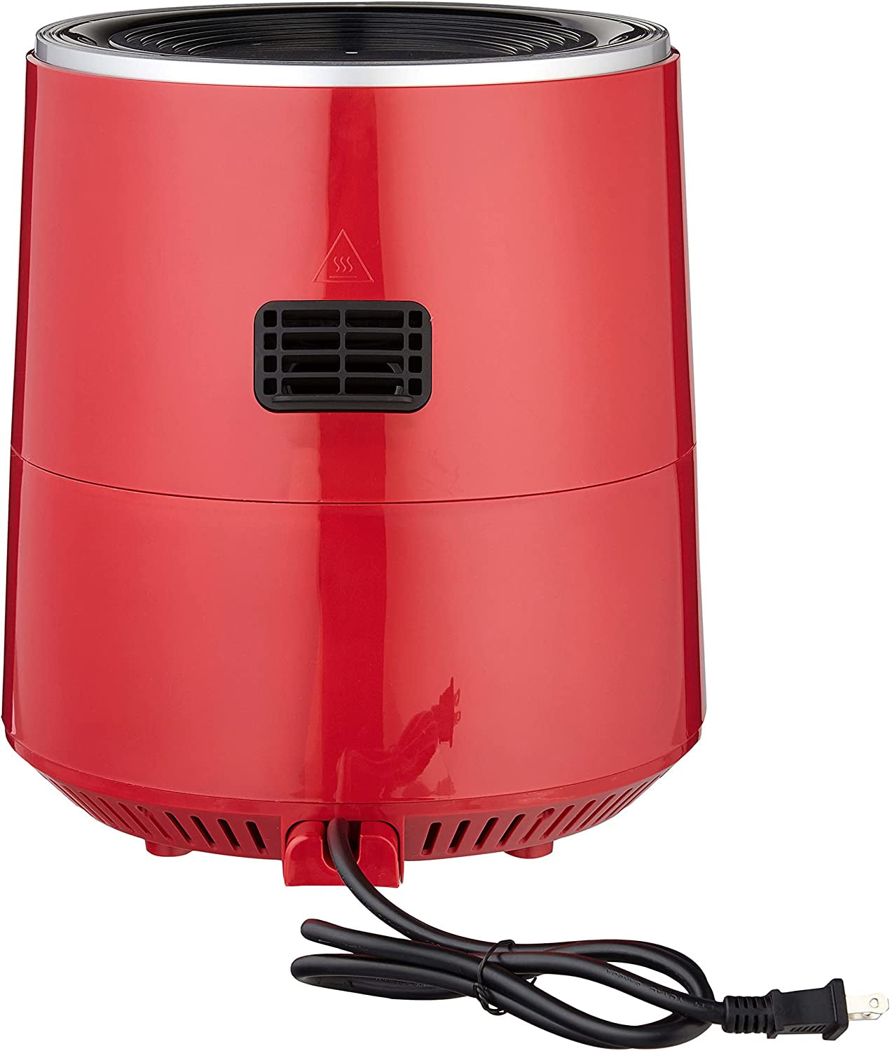 USA GW22957 7-Quart Electric Air Fryer with Dehydrator and 3 Stackable Racks, Digital Touchscreen with 8 Functions and Recipe Guide, Red/Silver