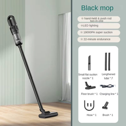 Professional Wireless Handheld Vacuum Cleaner with 19000Pa Suction Power and Metal Strainer for Home and Car Use