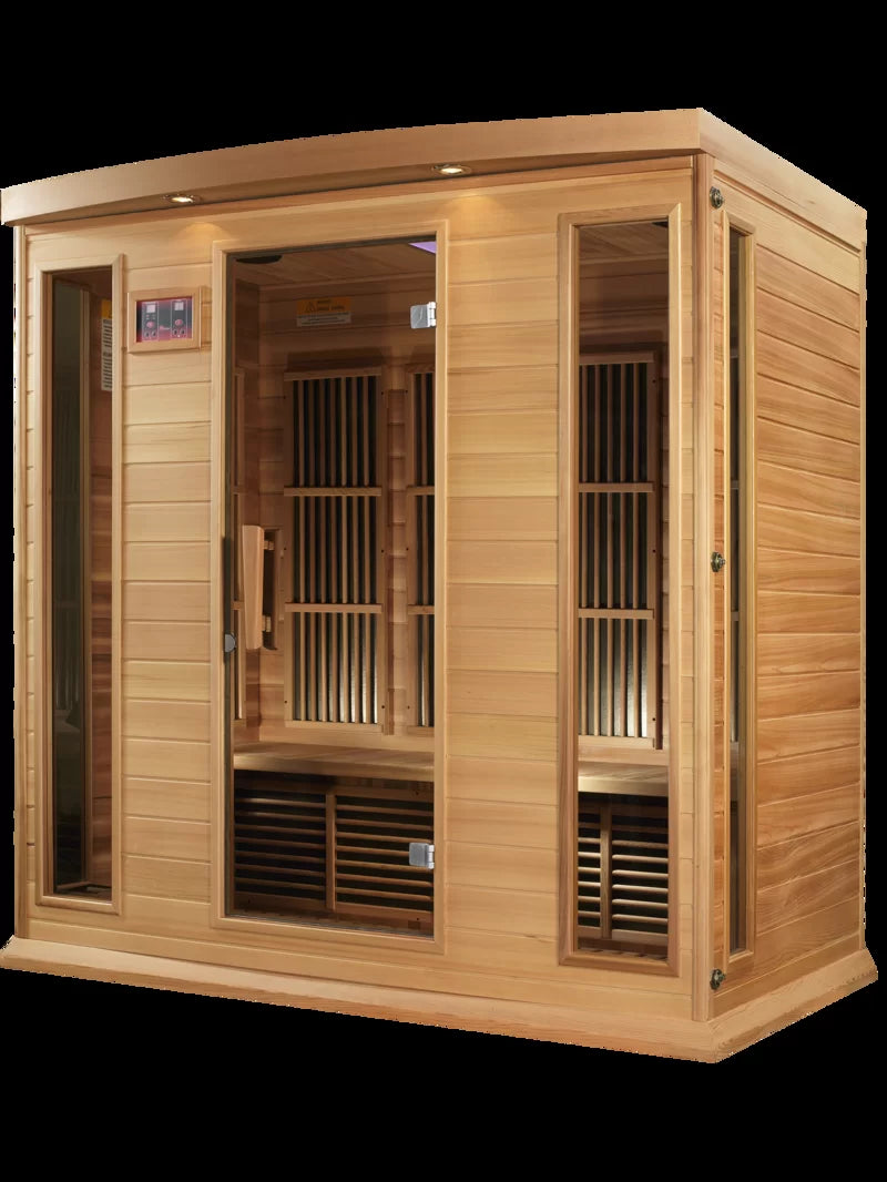 Maxxus 4 - Person Bluetooth Compatible FAR Infrared Sauna in Hemlock