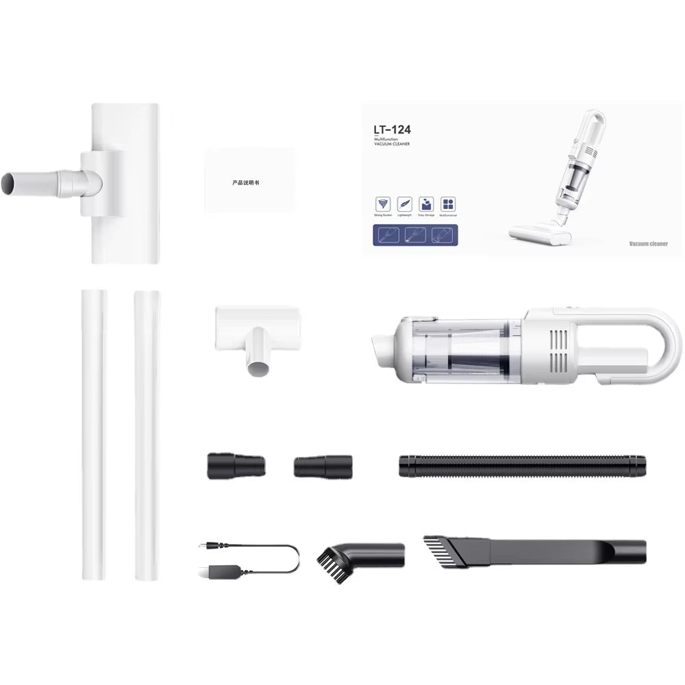 Professional Wireless Handheld Vacuum Cleaner with 19000Pa Suction Power and Metal Strainer for Home and Car Use