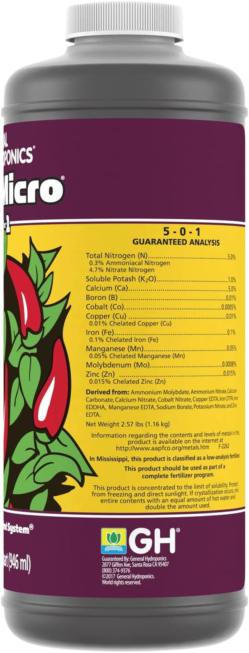 Floramicro Nutrient Solution, 1 Quart