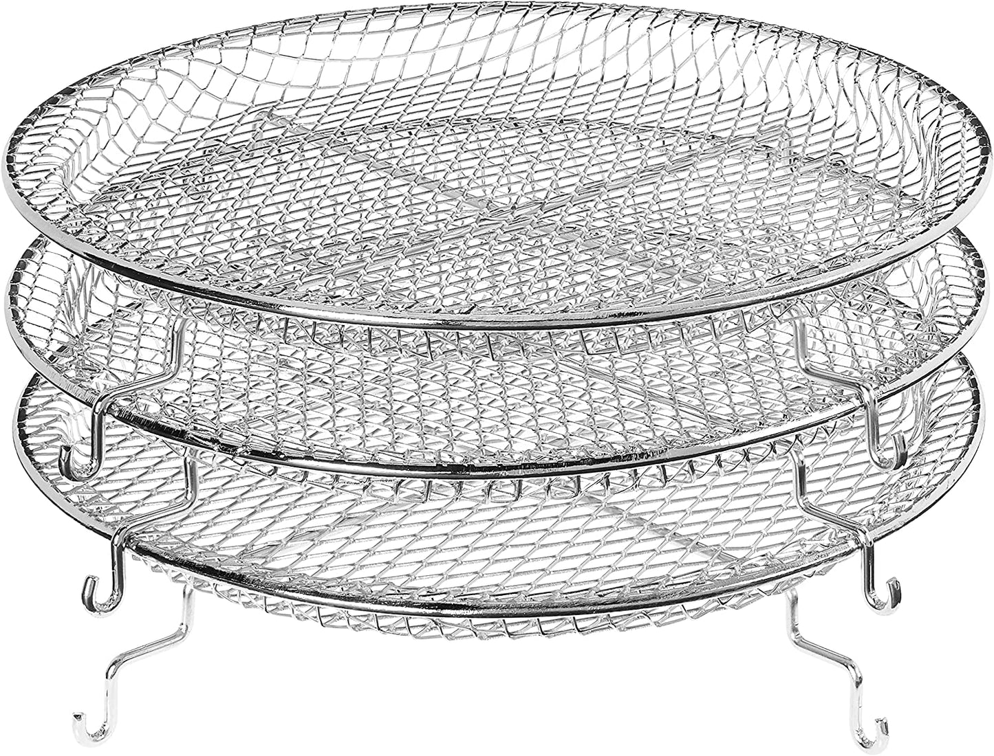 USA GW22957 7-Quart Electric Air Fryer with Dehydrator and 3 Stackable Racks, Digital Touchscreen with 8 Functions and Recipe Guide, Red/Silver