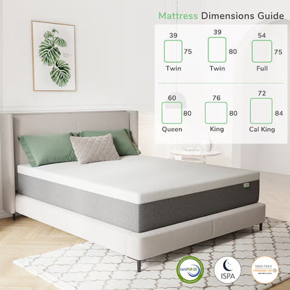 12-In Medium Twin Extra Long Memory Foam Mattress in a Box