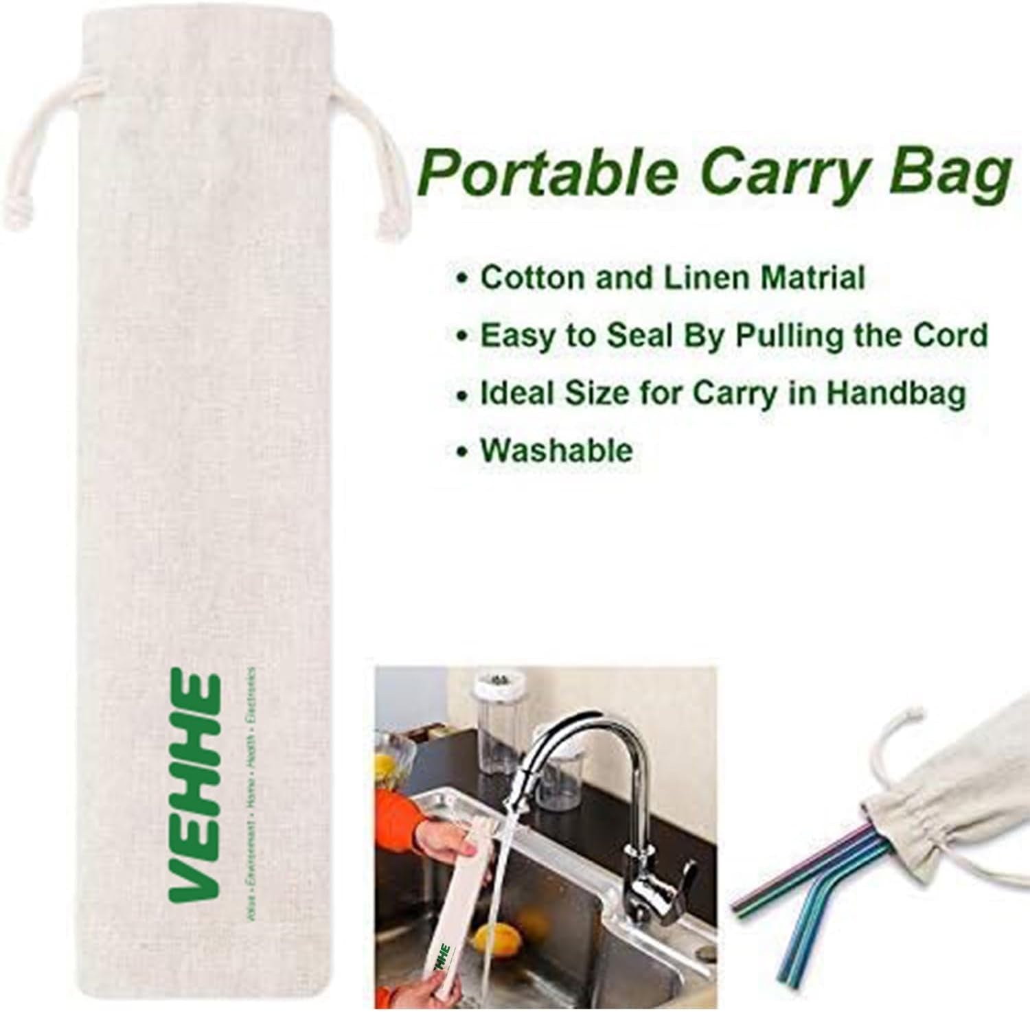 Reusable Stainless Steel Drinking Straws - 10.5" Ultra Long Rainbow Set of 8 with Cleaning Brush for 20/30 Oz Yeti Cups